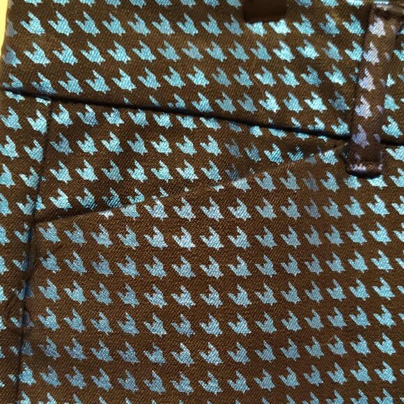 Old Navy Blue & black Metallic Houndstooth Pixie Ankle Pants, size 10 - NWT - Picture 10 of 11